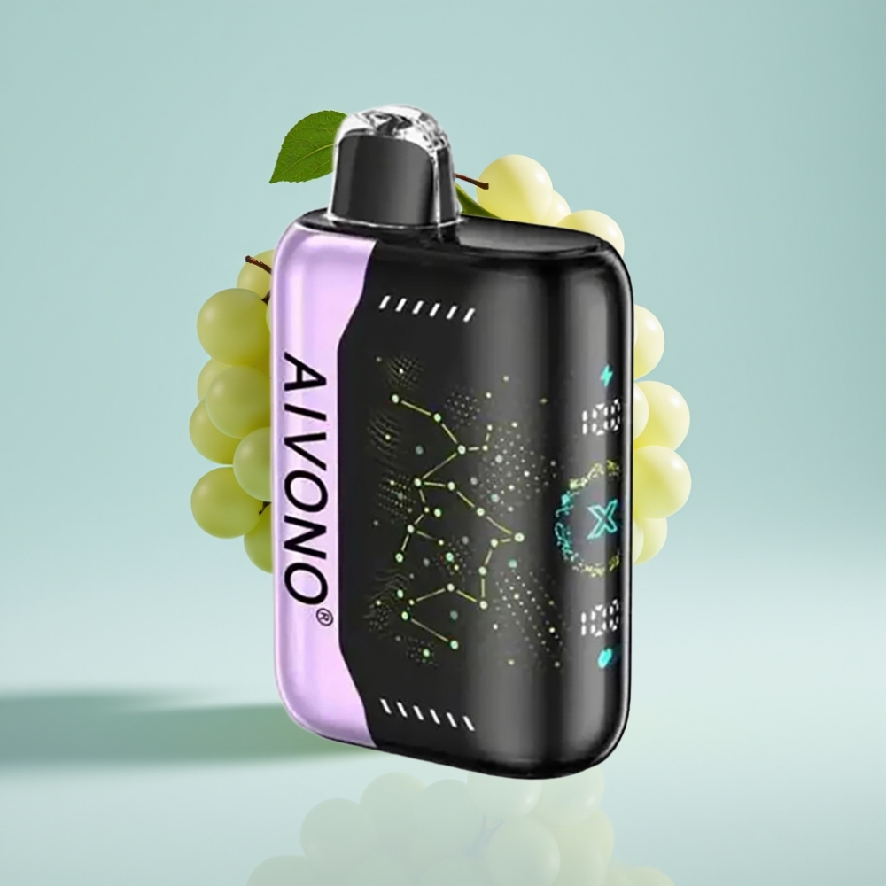 Aivono AIM BOOM 25000 Puffs 0%-5% Nikotīns 28ml Zaļā ābolu vīnoga