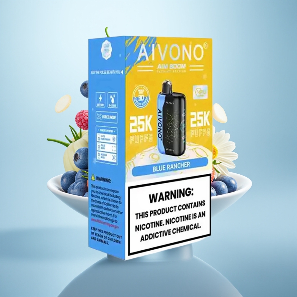 Aivono AIM BOOM 25000 Puffs Disposable Vape Blue Rancher 28ml 650mAh