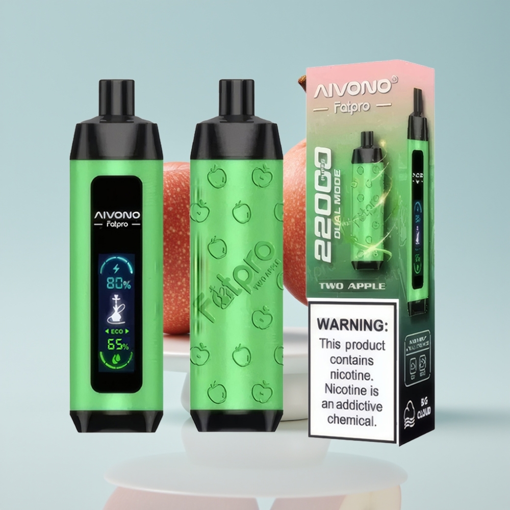 Aivono AIM FATPRO 22000 Puffs Disposable Vape Divu ābolu, 28ml, 600mAh