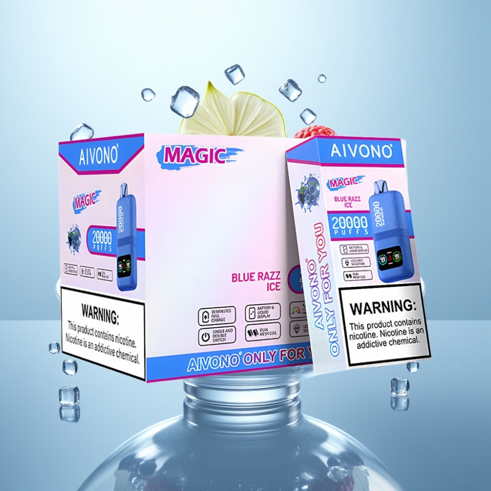 Aivono AIM MAGIC 20000 Puffs Disposable Vape, 26ml, 5% Nikotīns, Blue Razz Ice