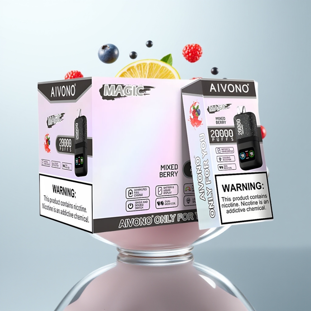 Aivono AIM MAGIC 20000 Puffs Disposable Vape Jauktās Ogles, 26ml, 5% Nikotīns, Type-C