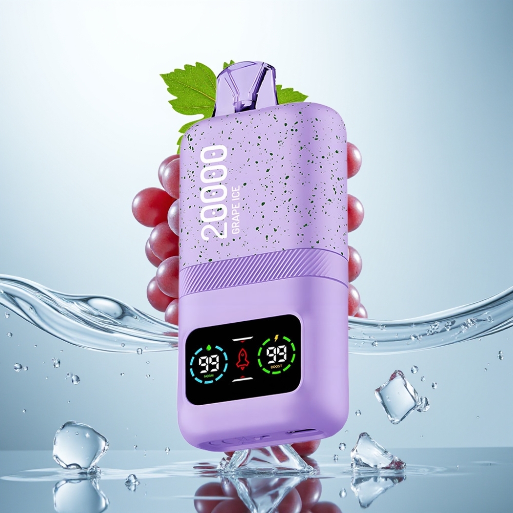 Aivono AIM MAGIC 20 000 Puffu Disposable Vape Grape Ice: 26ml, Type-C, LCD, Dual Coils