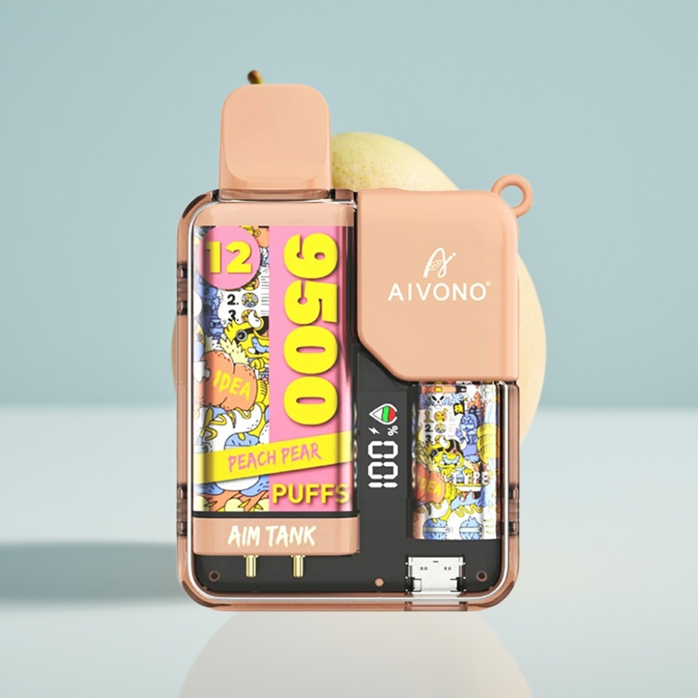 Aivono AIM-TANK 9500 Puffs 18ml 650mAh LCD Persiku Bumbieris