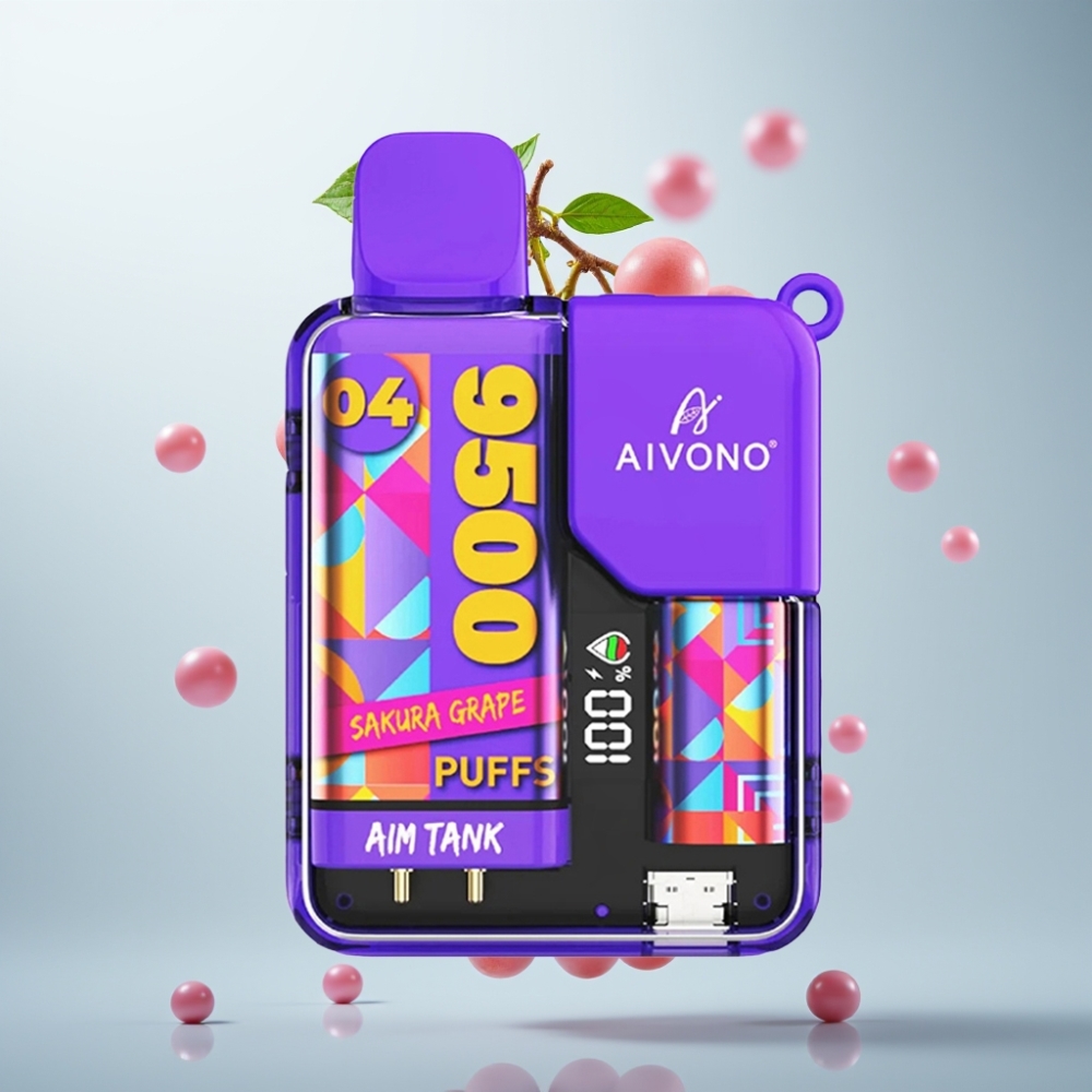 Aivono AIM-TANK 9500 Puffs Disposable 18ml Sakura Grape
