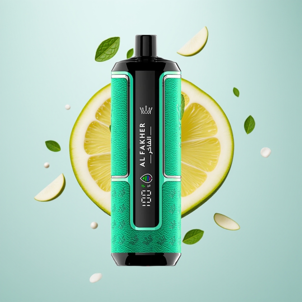 Al Fakher Crown Bar 15K Hypermax Disposable Vape 22ml, 6mg, Lemon Mint