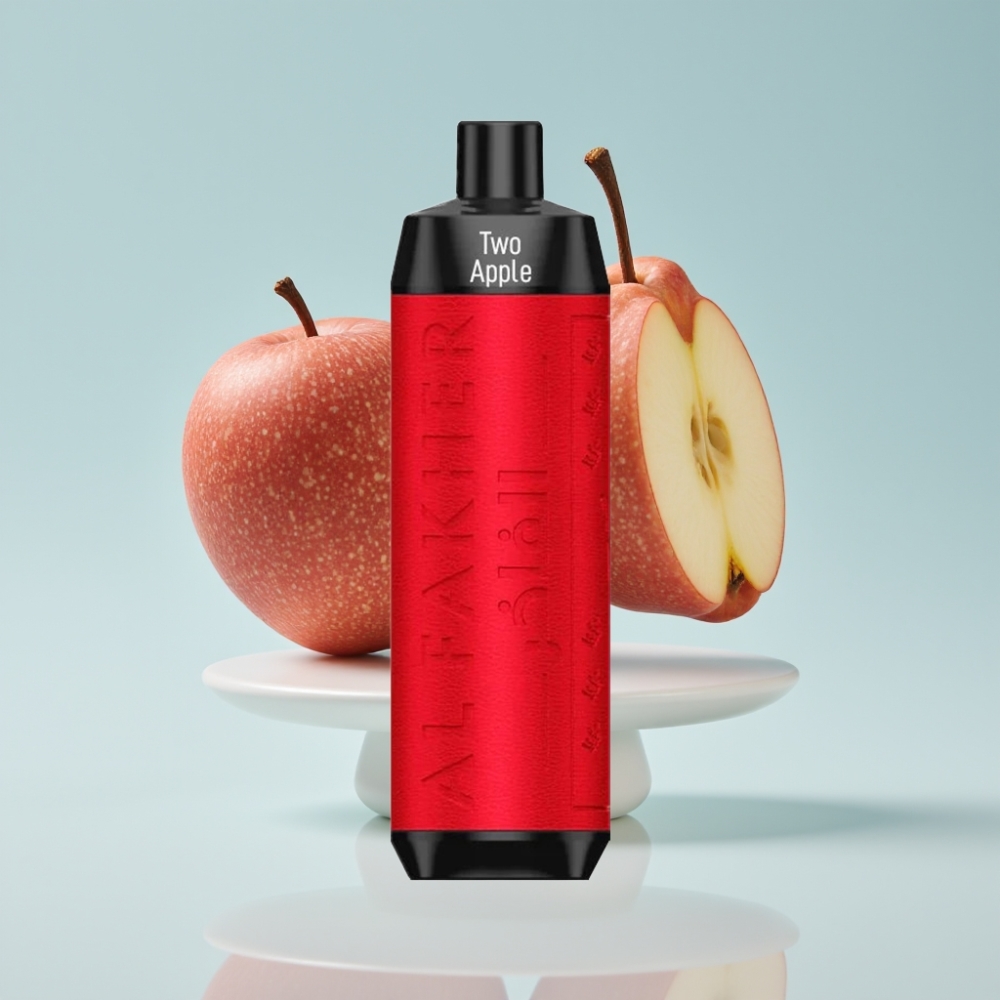 Al Fakher Crown Bar 8000 Crystal Disposable Vape Divu ābolu garša, 8000 piepūšanas, 18ml, 5mg nikotīna