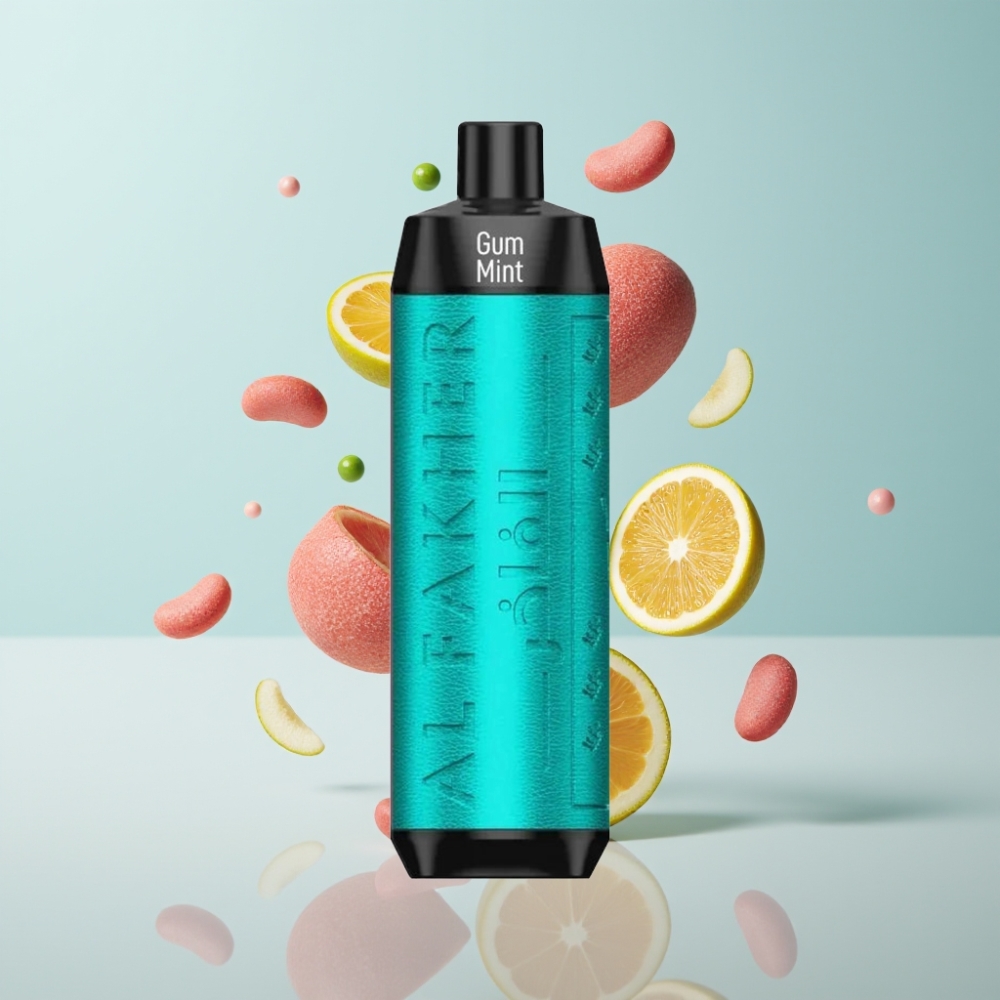 Al Fakher Crown Bar 8000 Crystal Disposable Vape Gum Mint, 18ml, 8000 Puffs, 5mg Nikotīns