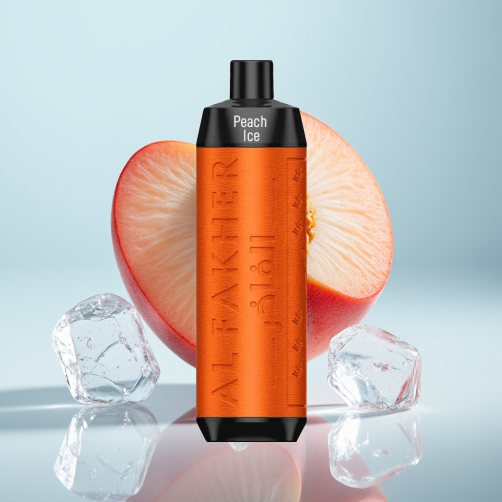 Al Fakher Crown Bar 8000 Crystal Disposable Vape (Persiku Ledus, 600mAh, 18ml, 5mg, 8000 Puffi)