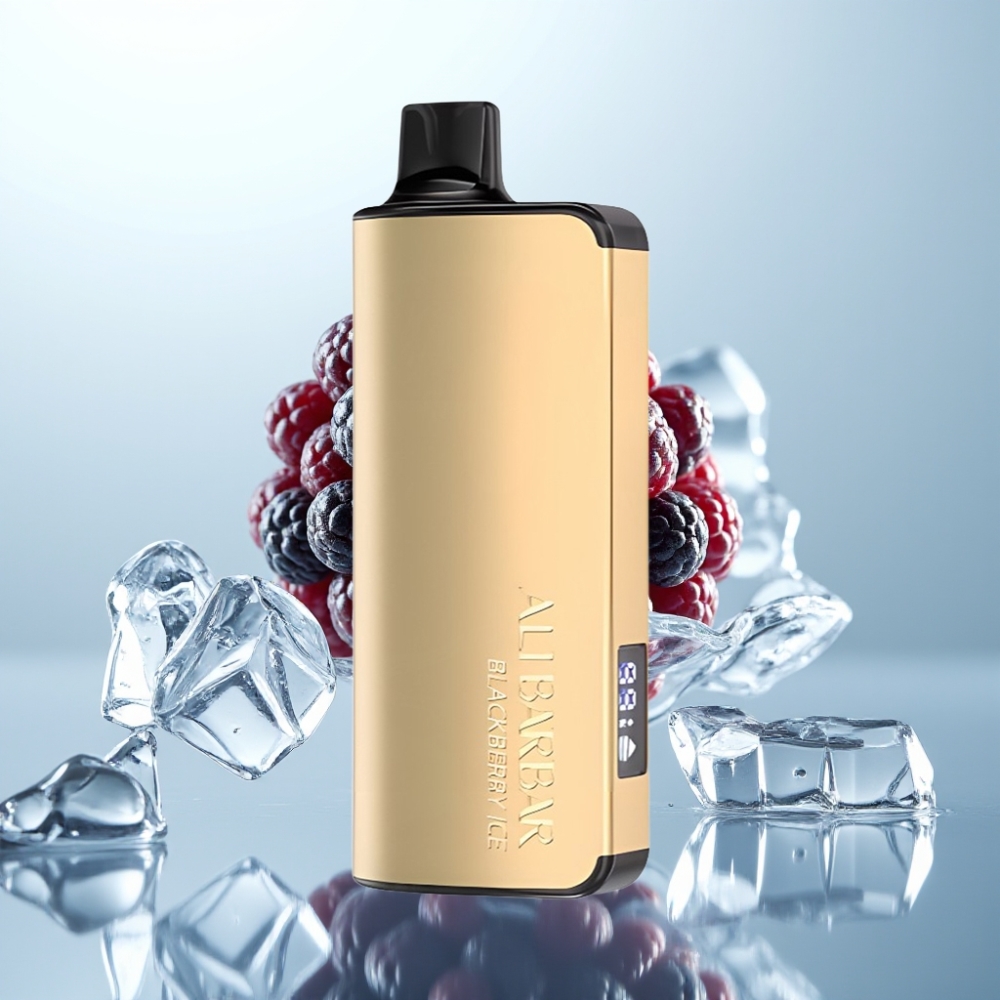Alibarbar Ingot 9000 Puffs 22ml 2350mAh LED Melnā Oga Ledus