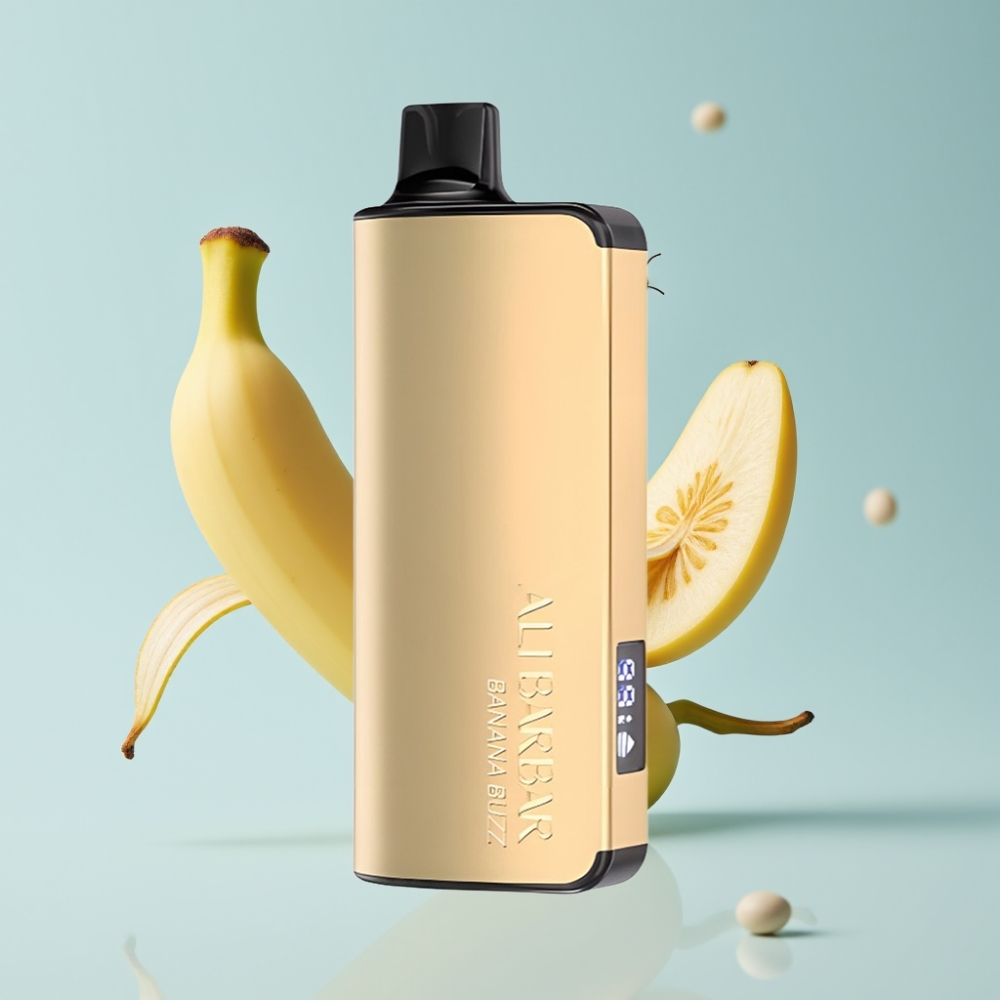 Alibarbar Ingot 9000 Puffs LED Disposable Vape Banana Buzz 22ml 2350mAh