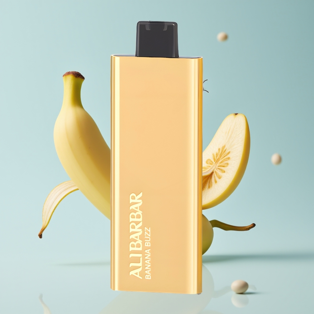 Alibarbar Pandora 7000 Puffs Disposable Vape Banana Buzz, 17 ml, 1.0 Ω