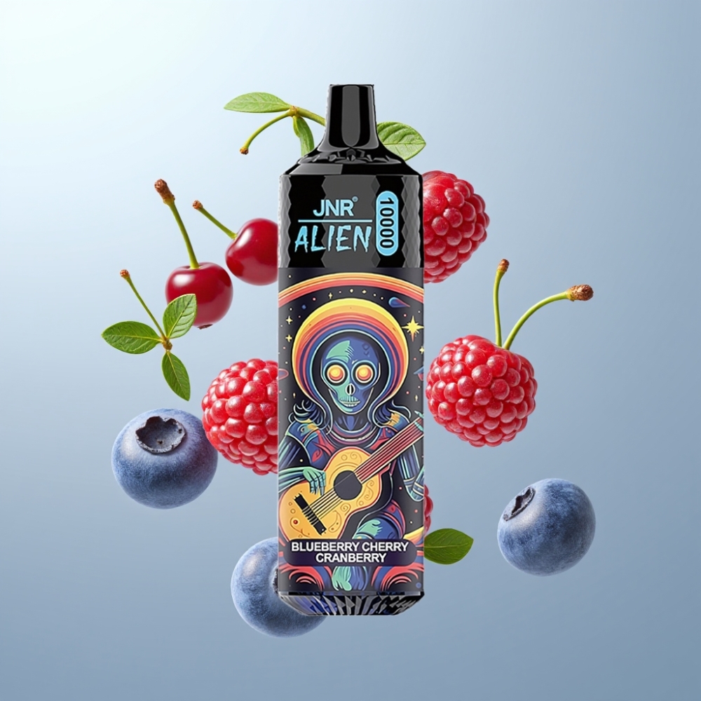 JNR Alien 10000 Puffs 20ml LED RGB Zemenes-Kiršu-Brūkleņu