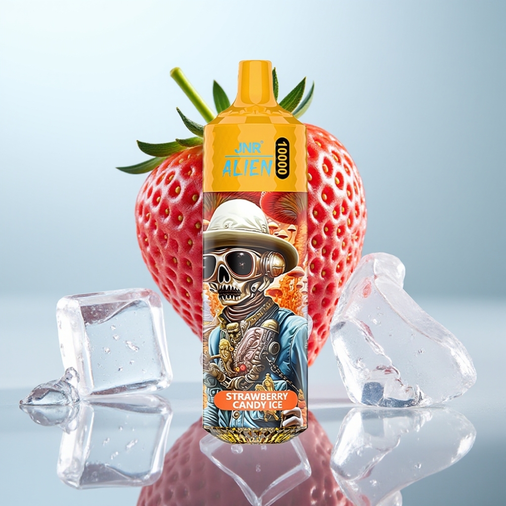 JNR Alien 10000 Puffs 850mAh Type-C Zemeņu Konfekšu Ledus