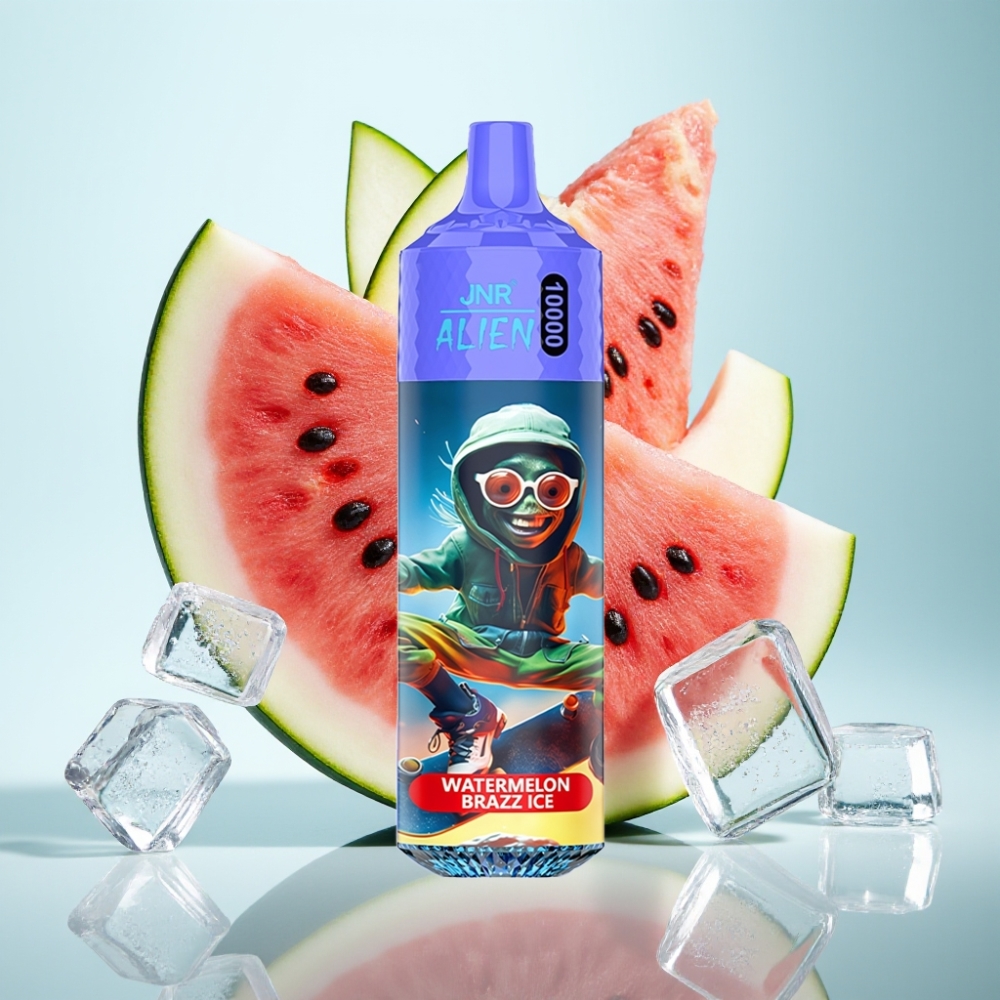 JNR Alien 10000 Puffs Disposable Vape Arbūzu Brazz Ledus, 850mAh, Type-C, RGB