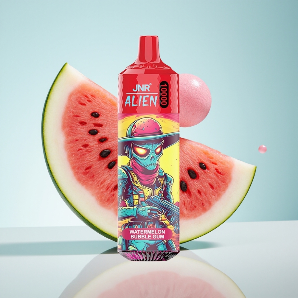 JNR Alien 10000 Puffs Disposable Vape Arbūzu Sķīvīšu Gumiņš, 850mAh, Type-C, RGB