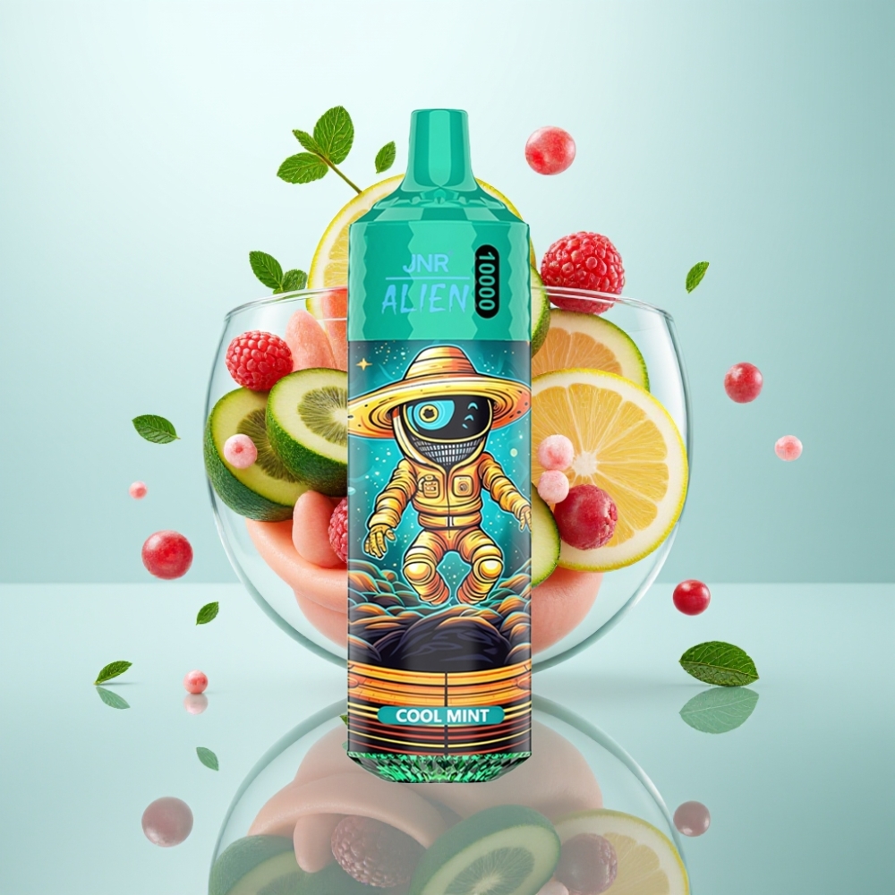 JNR Alien 10000 Puffs Disposable Vape Cool Mint, 850mAh, Type-C, RGB