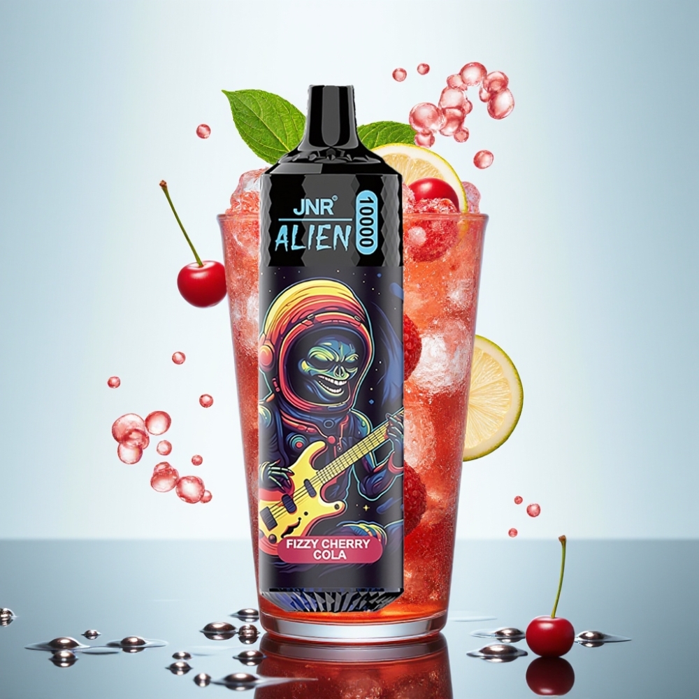 JNR Alien 10000 Puffs Disposable Vape Fizzy Cherry Cola, 850mAh, Type-C, LED
