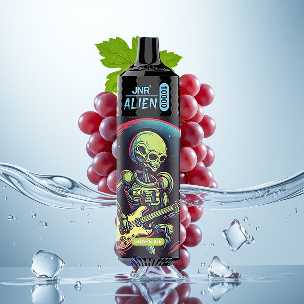 JNR Alien 10000 Puffs Disposable Vape Vīnogu Ledus, 850mAh, 20ml, Type-C