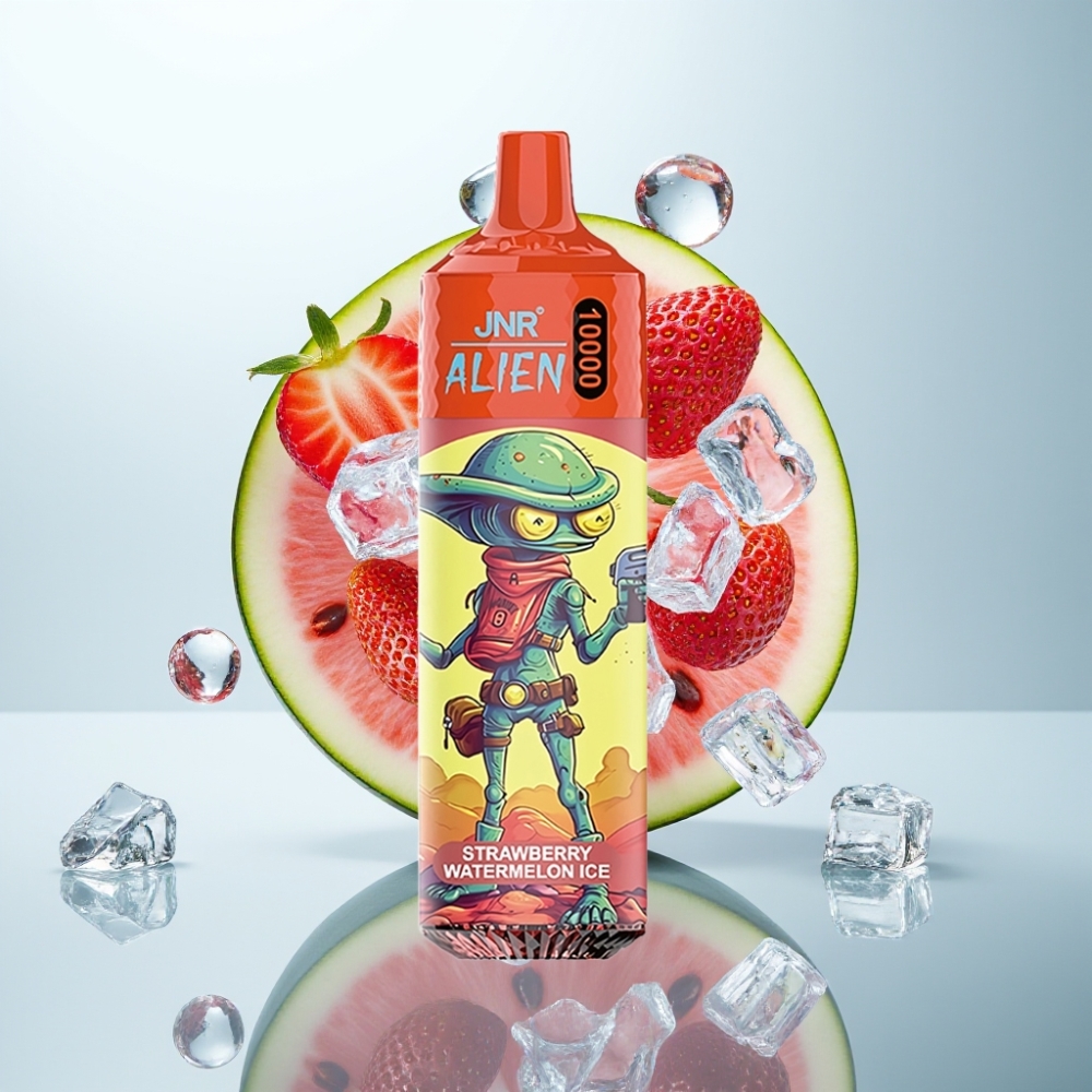 JNR Alien 10000 Puffs Disposable Vape Zemeņu Arbūzu Ledus, 850mAh, Type-C