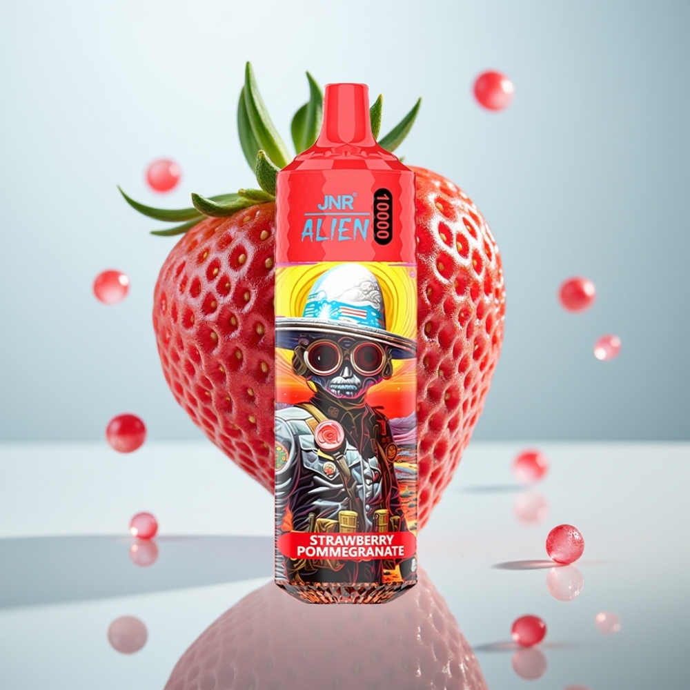 JNR Alien 10000 Puffs Disposable Vape Zemeņu Granāts 20ml, 850mAh, Type-C