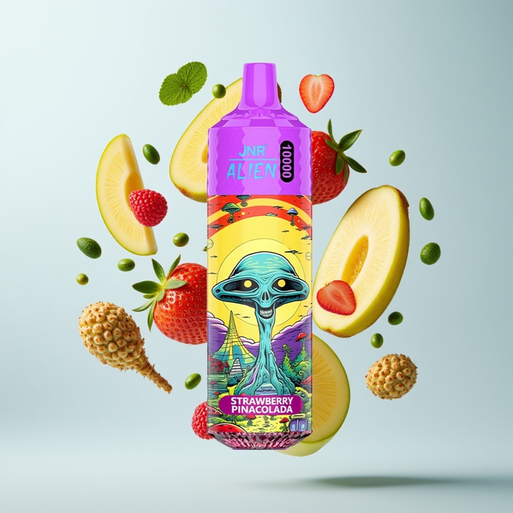 JNR Alien 10000 Puffs Disposable Vape (Zemeņu Pina Kolāda, 850mAh, Type-C)