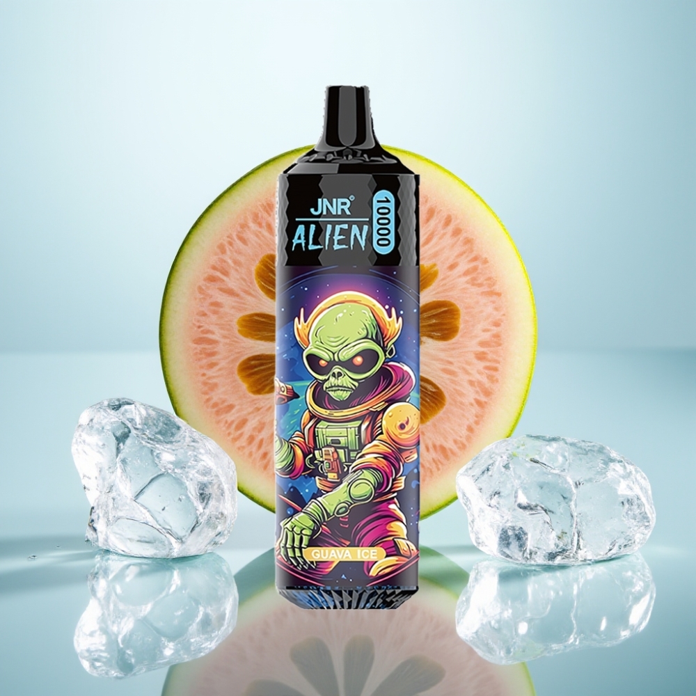 JNR Alien 10000 Puffs Dispozabla Vape Guava ledus ar 850mAh, 20ml, Type-C