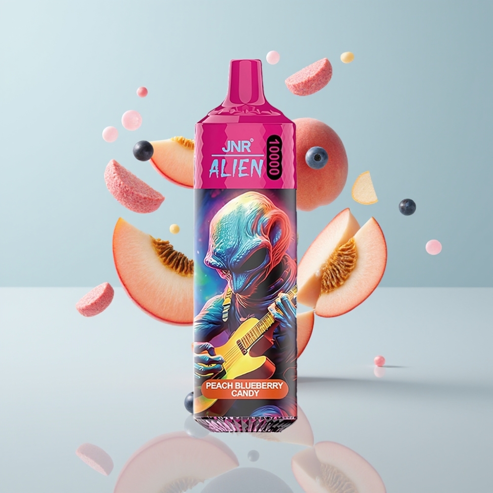 JNR Alien 10000 Puffs Persiku Zemenes Konfekte 850mAh Type-C RGB