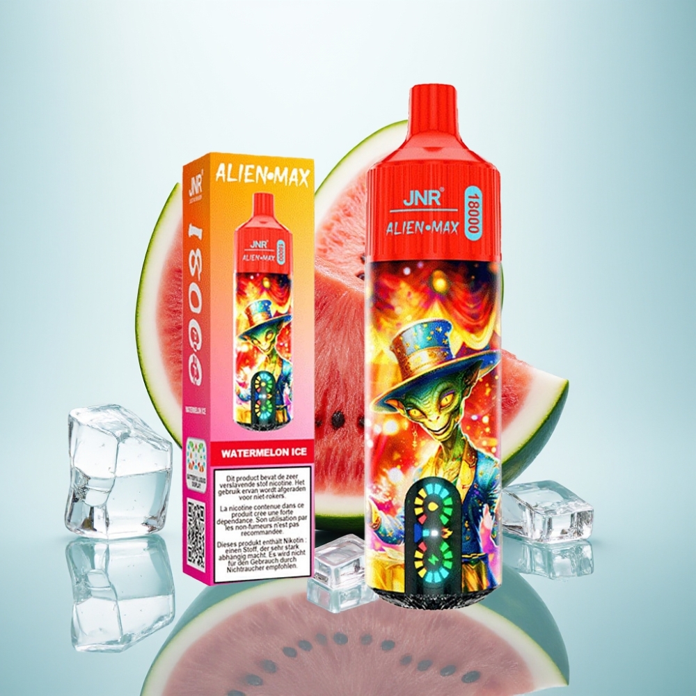 JNR Alien Max 18000 Pūšu Disposable Vape Arbūzu Ledus, 28ml, 850mAh, Type-C