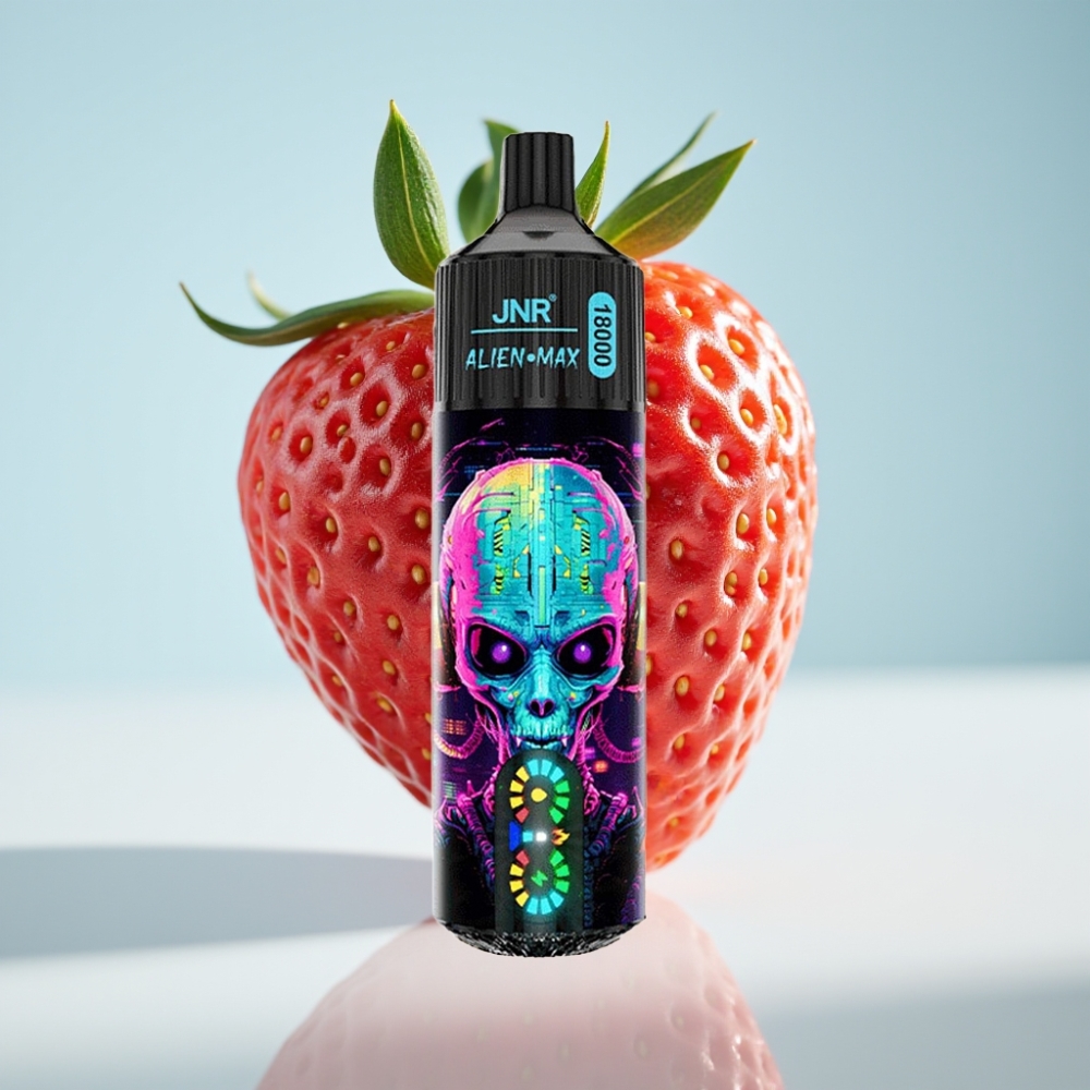 JNR Alien Max 18000 Puffs Izklaidējošais Veips Hubba Bubba Zemeņu 850mAh 28ml