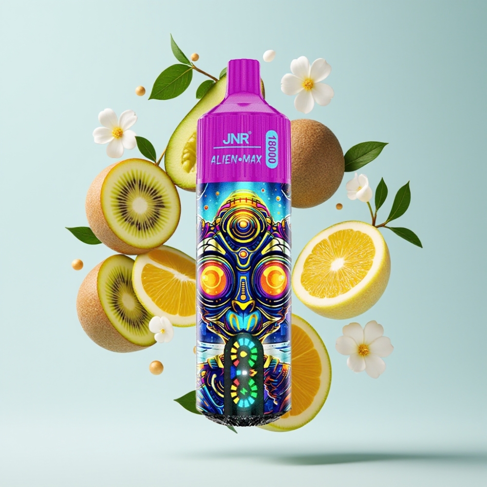 JNR Alien Max 18000 Puffu Disposable Vape (Ķīvi, Marakuja, Guava) – 28ml, Type-C, 850mAh