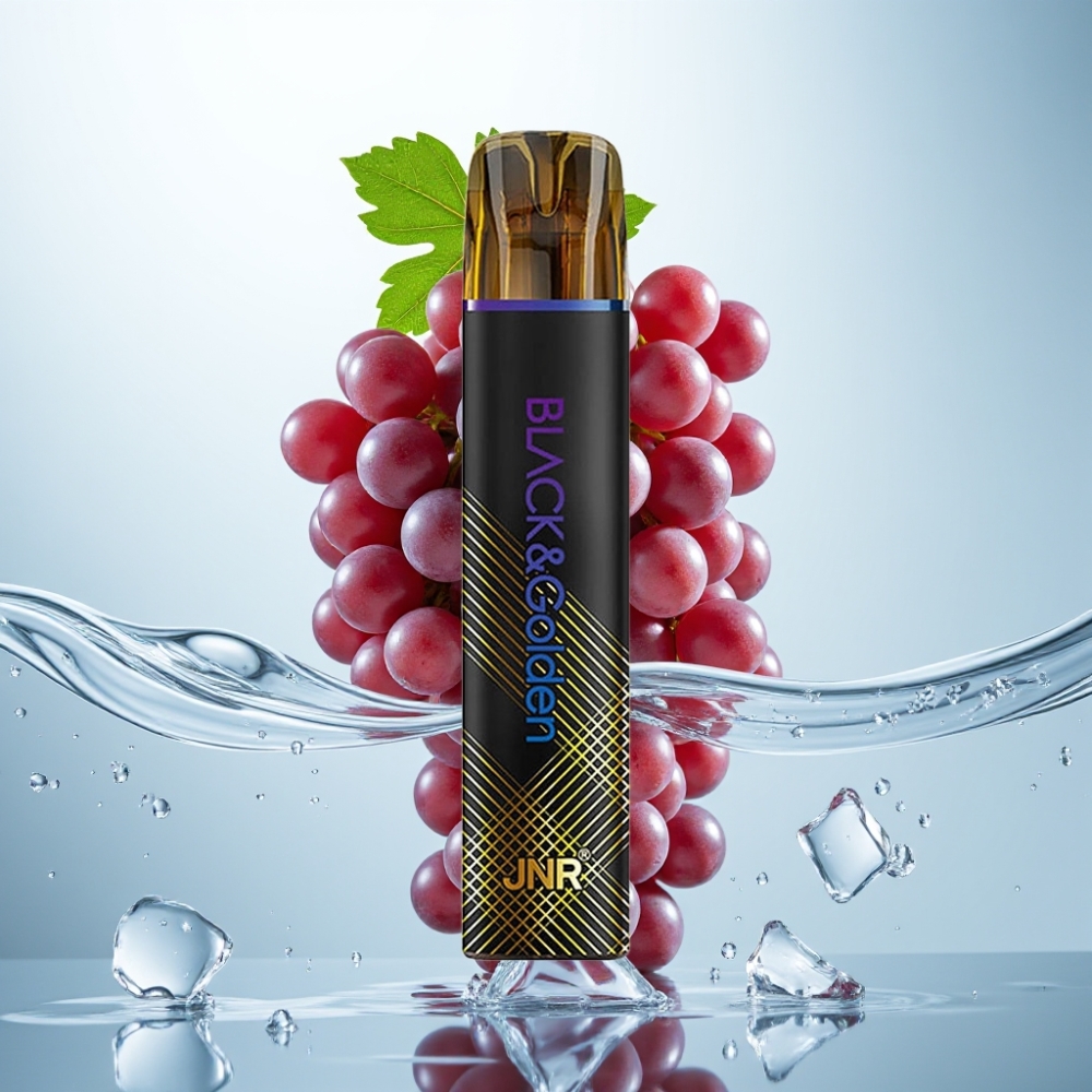 JNR Black&Golden 800 Puffs Disposable Vape Grape Ice 550mAh 2ml TPD 2%