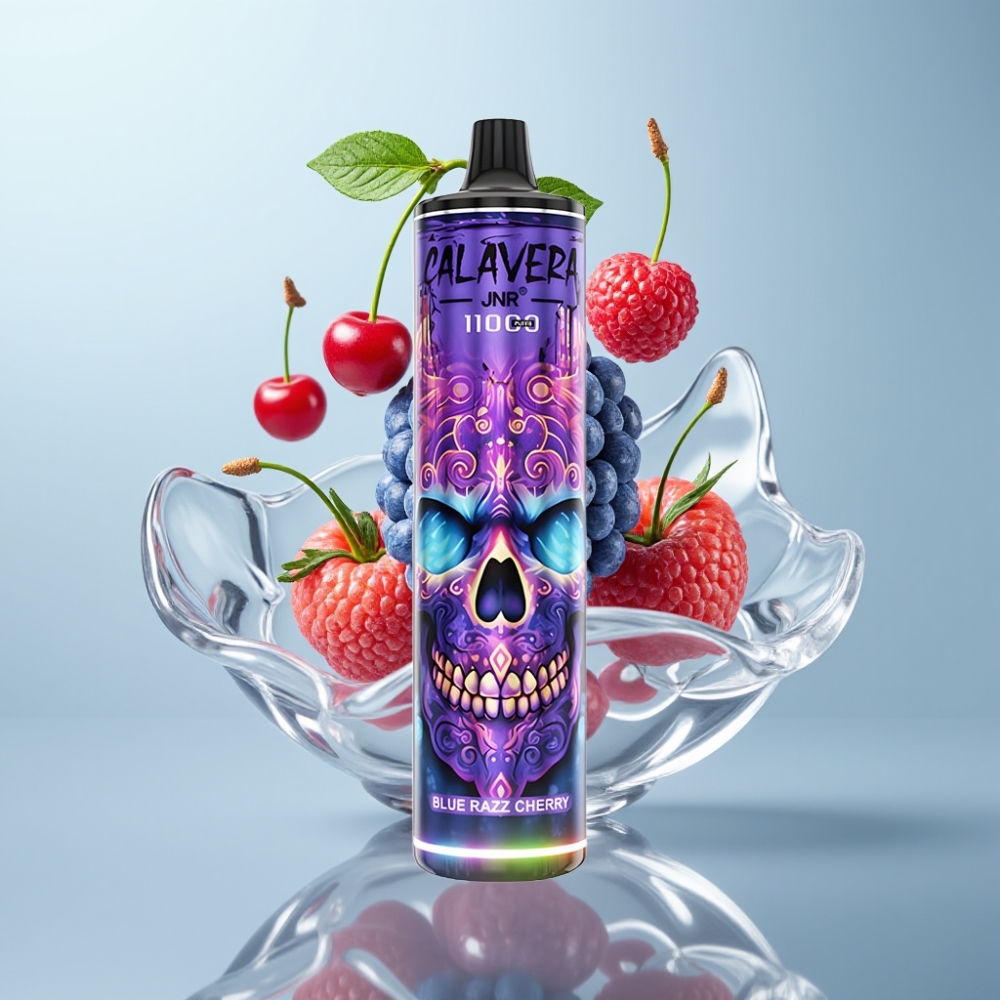 JNR Calavera 11000 Pūfu Disposable Vape Blue Razz Cherry, 21ml, 850mAh, Type-C