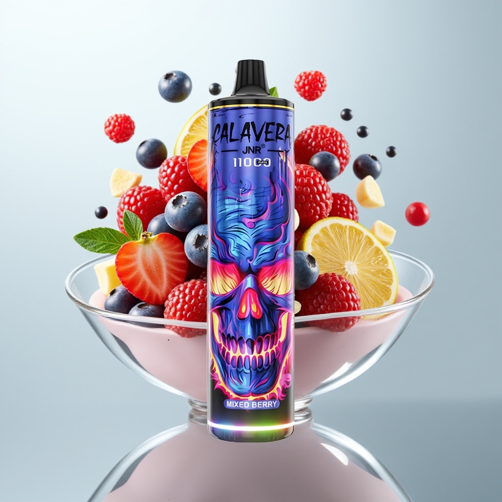 JNR Calavera 11000 Puffs Disposable Vape 21ml 0-5% Jauktās Ogles