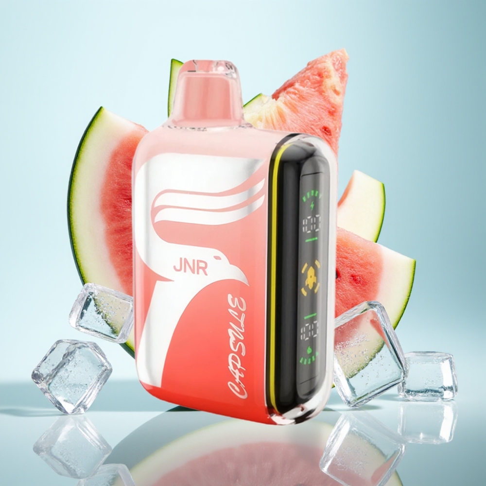 JNR Capsule 15000 Pūfti Disposable Vape Arbūza Brazz Ledus, 850mAh, 20ml, 20W, Dual Mesh Coil