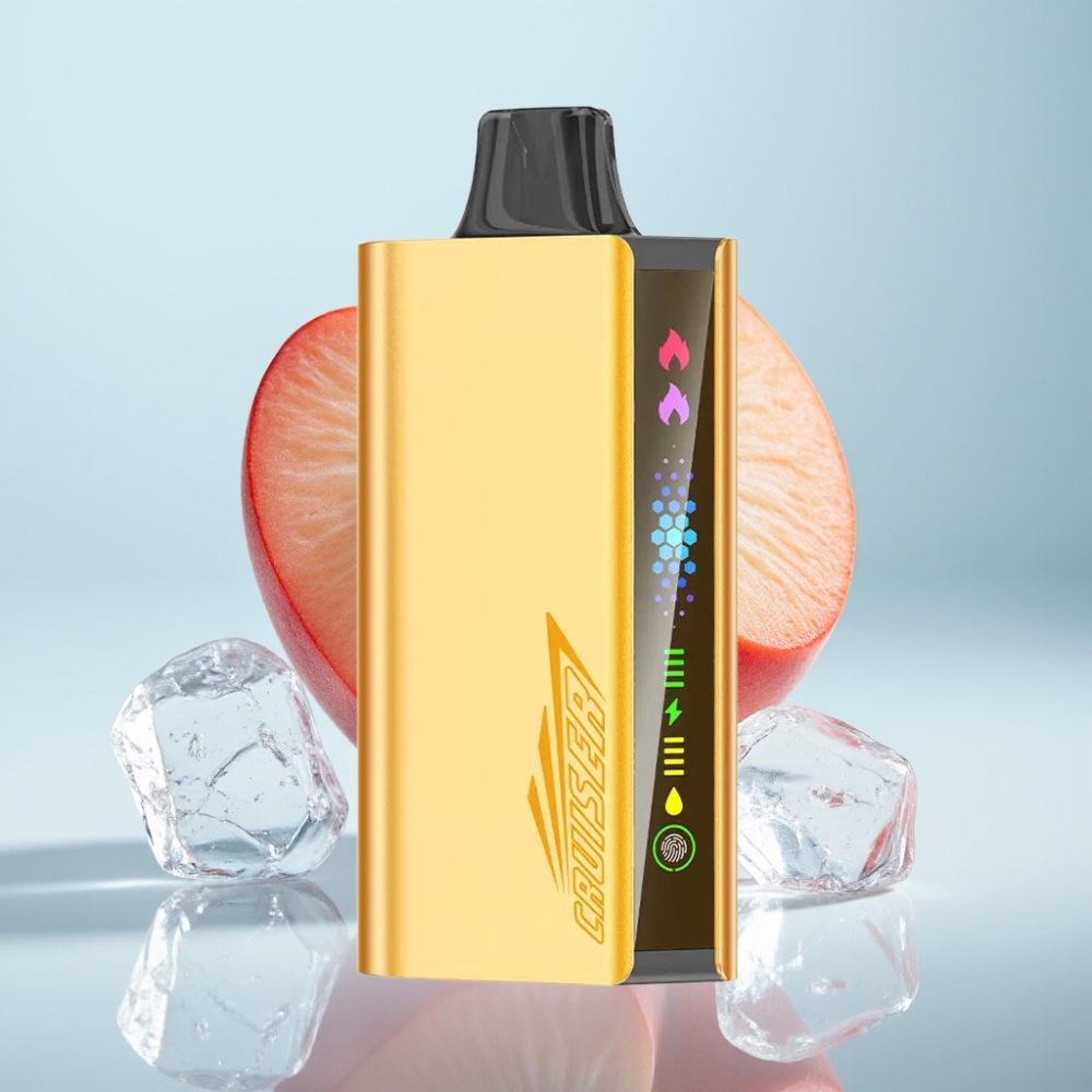 JNR Cruiser 12000 Puffu Bez Uzlādes Dispečera Vape Persiku Ledus, 3500 mAh, 25ml