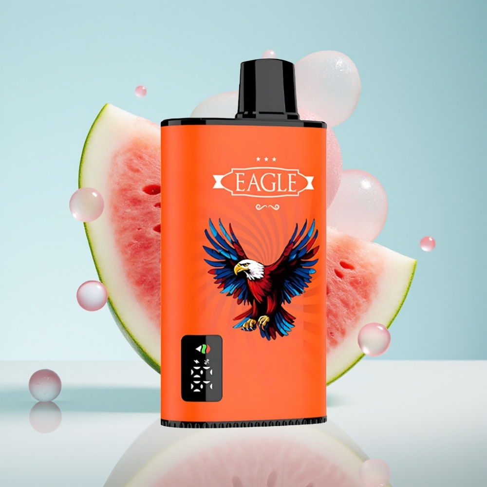 JNR EAGLE Smart 23000 Puffs Disposable Vape Arbūzu Bubblegum, Digitālais ekrāns, 1.0ohm, 25ml