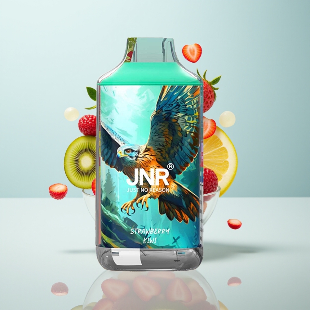 JNR Falcon 16000 Pūfas Disposable Vape Zemeņu Kiwi, 22ml, 850 mAh, Type C