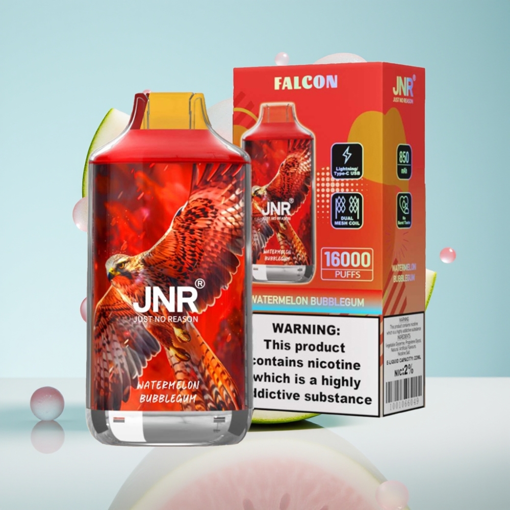 JNR Falcon 16000 Pūfas Dispozabla Vape Arbūzes Bubblegum 22ml/850mAh