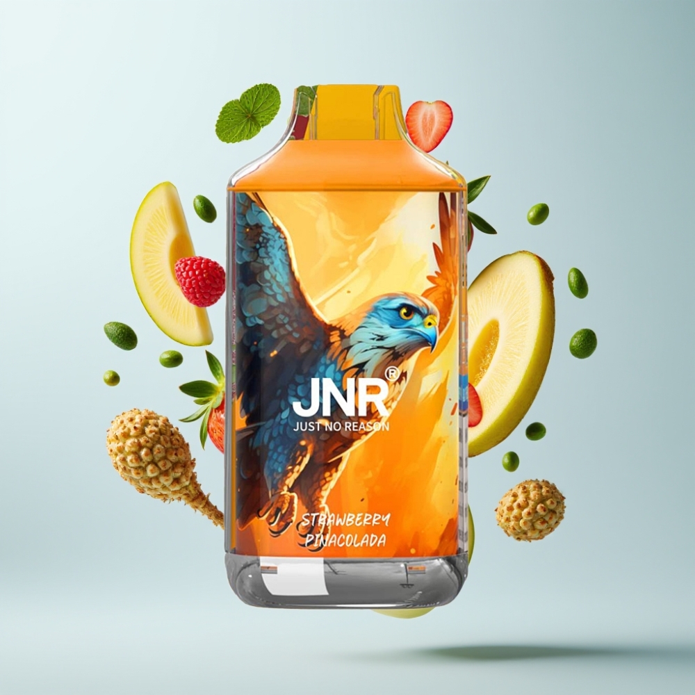 JNR Falcon 16000 Puffs Disposable Vape (22ml, 850mAh, Zemeņu Pina Kolāda)