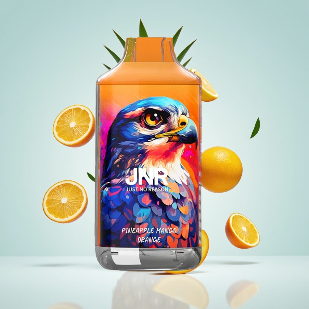JNR Falcon 16000 Puffs Disposable Vape Ananāsu Mango Apelsīns, 22ml, 850mAh, Type C & Lightning
