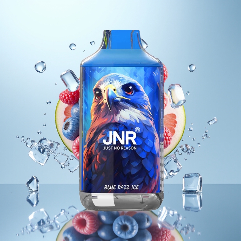 JNR Falcon 16000 Puffs Disposable Vape Zilā Aveņu Ledus, 850 mAh, 22ml, Dual Mesh Coil