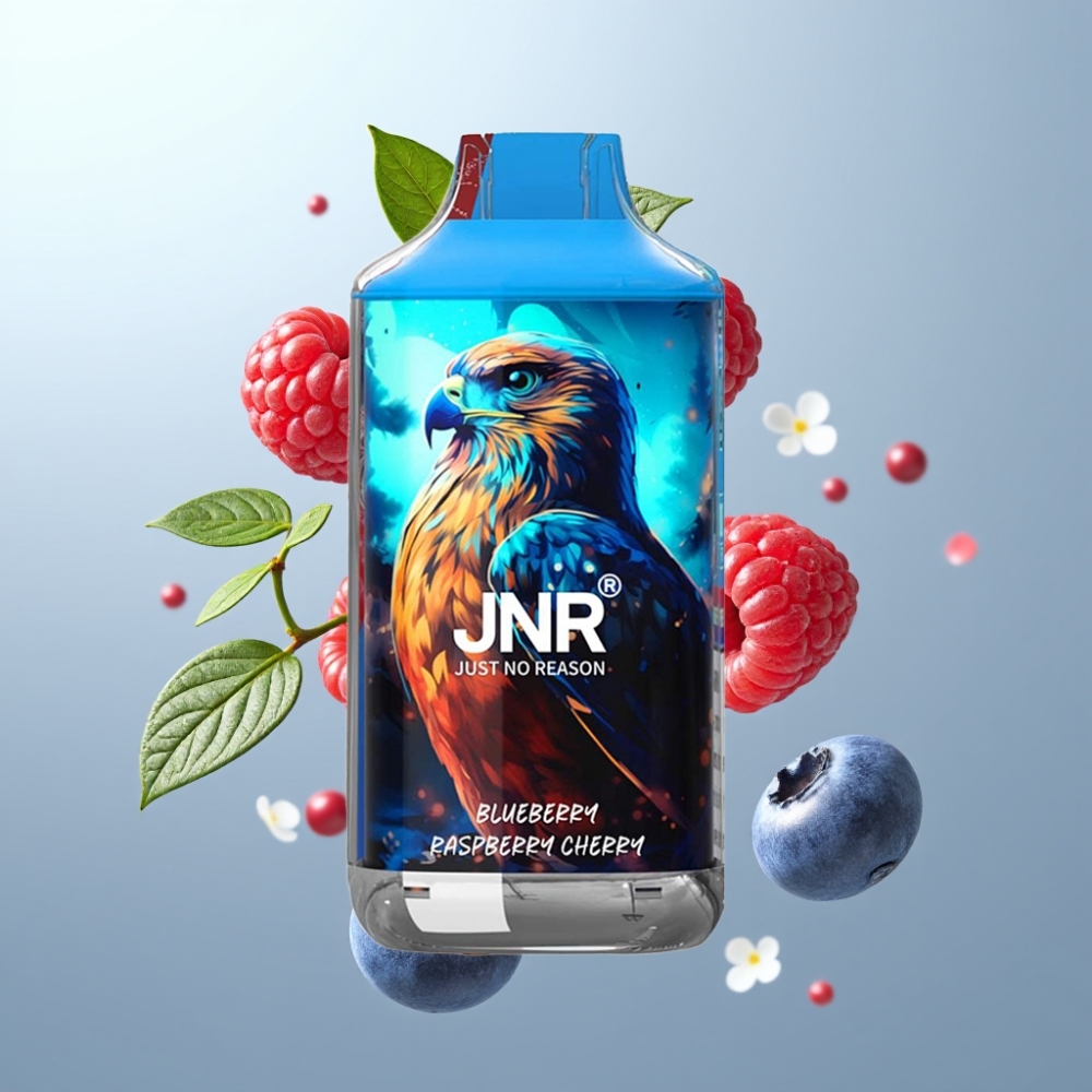 JNR Falcon 16000 Puffs Dispozablais Vītnis Zilene Aveņķirsis Ķirsis, 850 mAh, 22ml, Dual Mesh Coil