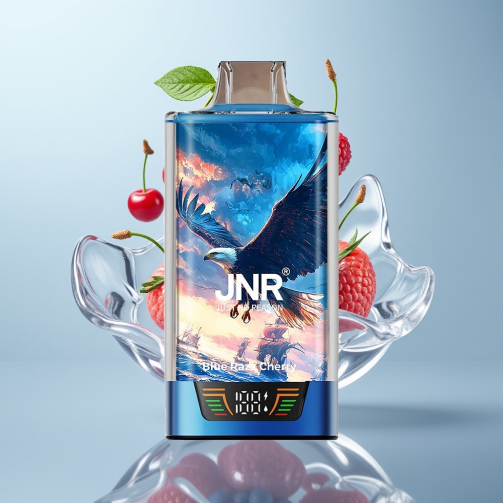 JNR Falcon Pro 28000 Disposable 30ml 28000 Puffs 5% Zilā Aveņu Ķirši