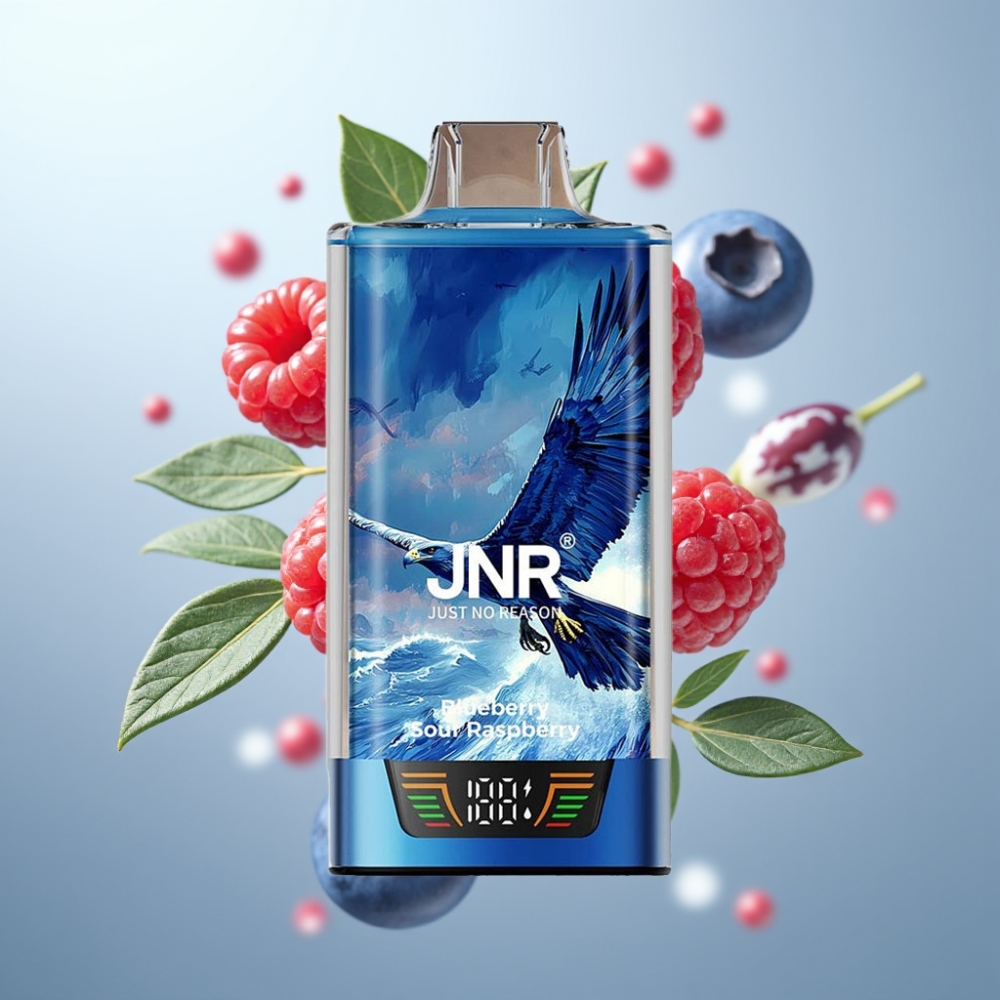 JNR Falcon Pro 28000 Disposable Vape 30ml 28000 Puffi 5% Nikotīns Zilāogu Skābā Aveņu Garša
