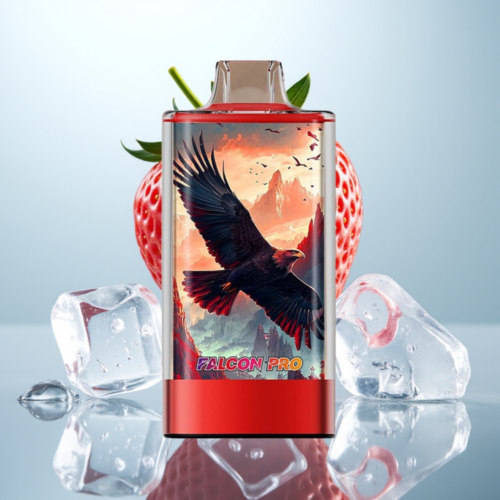 JNR Falcon Pro 28000 Disposable Vape (30ml, 5% Nikotīns, Zemeņu Ledus)