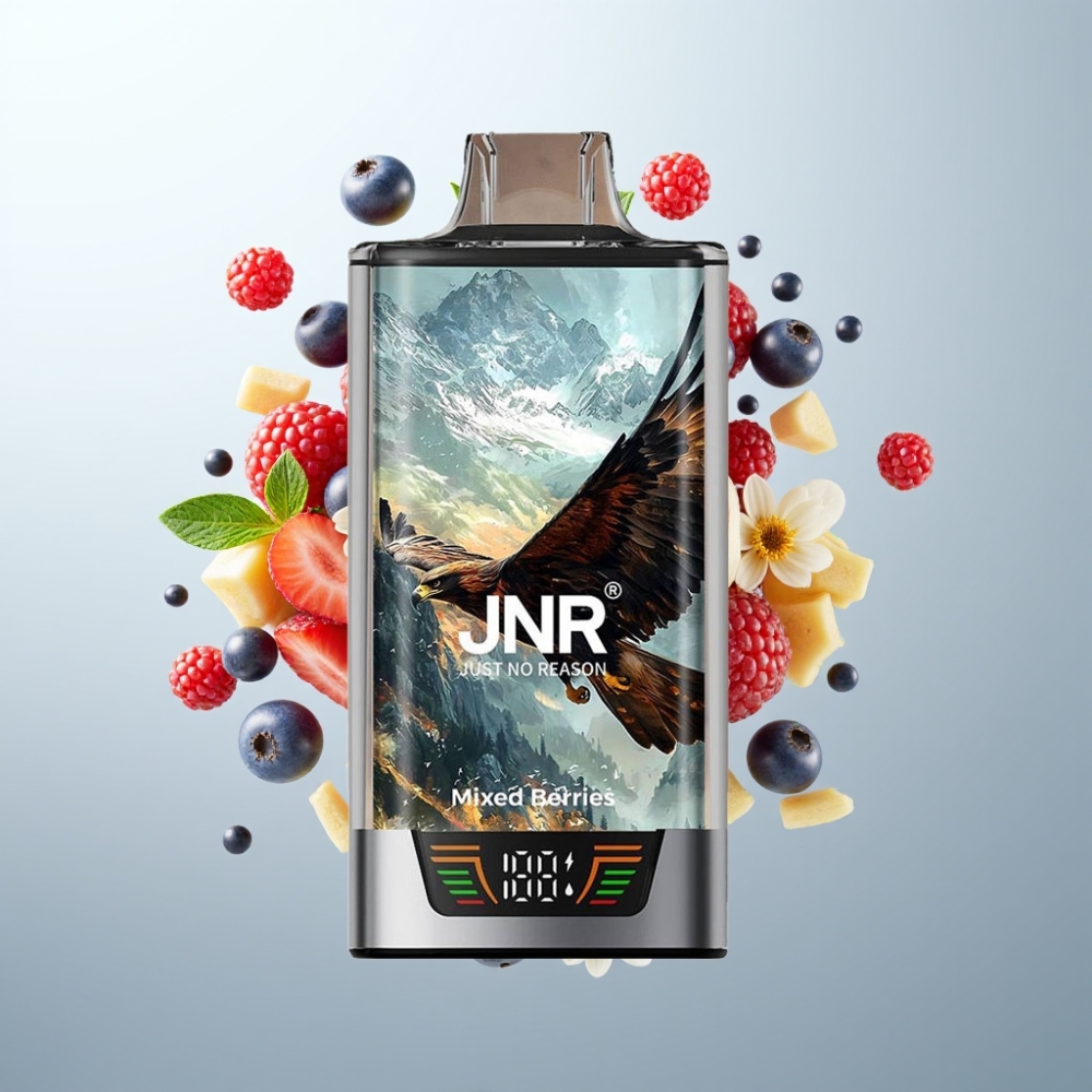 JNR Falcon Pro 28000 Disposable Vape Jauktās Ogles, 28000 Iviļņojumi, 5% Nikotīna, USB-C