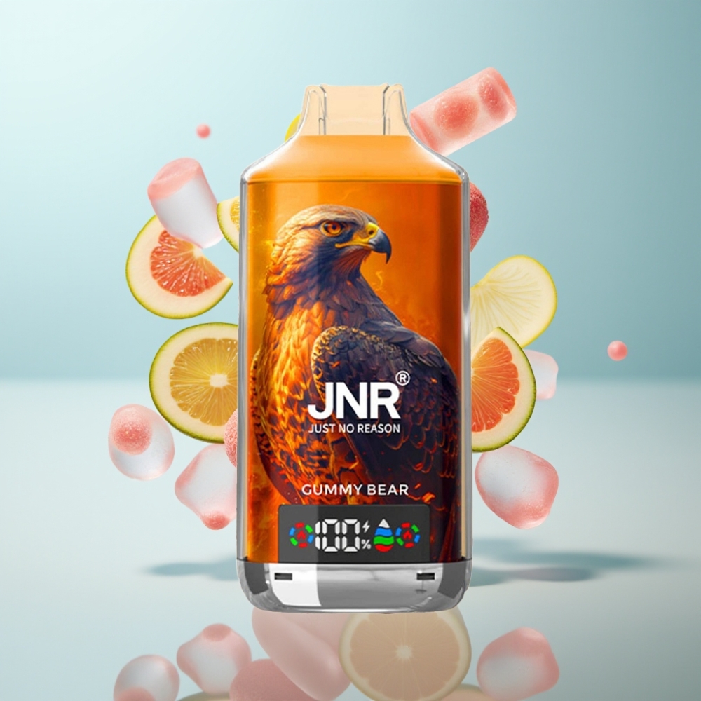 JNR Falcon X 18000 Puffs Disposable Vape Gummy Bear, 24ml, Type-C, 0%/2%/5%