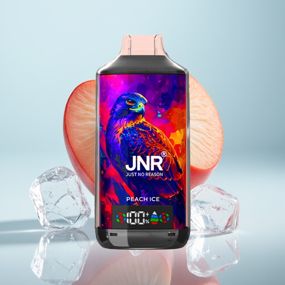 JNR Falcon X 18000 Puffs Disposable Vape Persiku Ledus, 750mAh, 24ml, Type-C