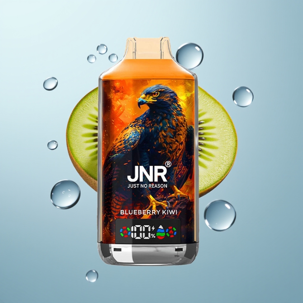 JNR Falcon X 18000 Puffs Disposable Vape Zemenes Aveņu-Kivi, 24ml, 750mAh, Type-C