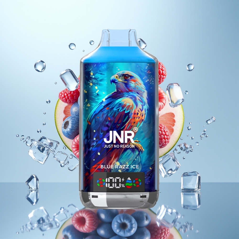 JNR Falcon X 18000 Puffs Disposable Vape Zilā Aveņu Ledus, 750mAh, 24ml